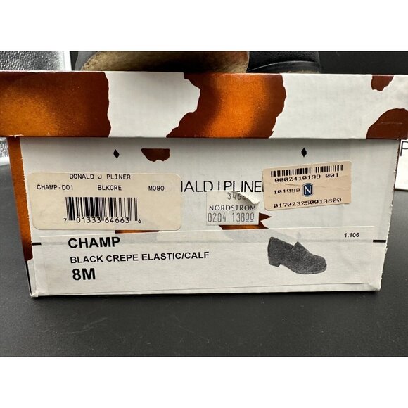 DONALD PLINER (MADE IN ITALY) Black Slip on Casual Driver Loafers Size 8 - Picture 9 of 9